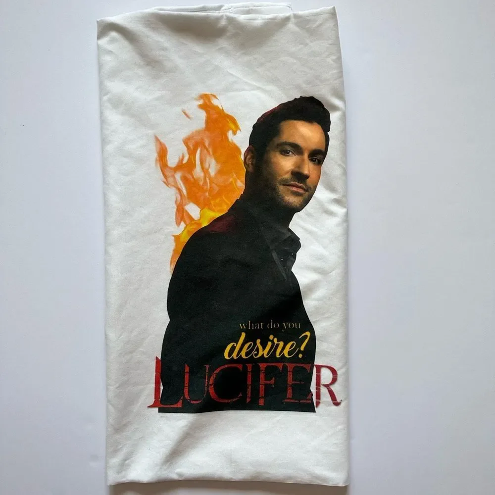 Lucifer TV Show Pillowcase – Tom Ellis Flame Design | 30”x20”